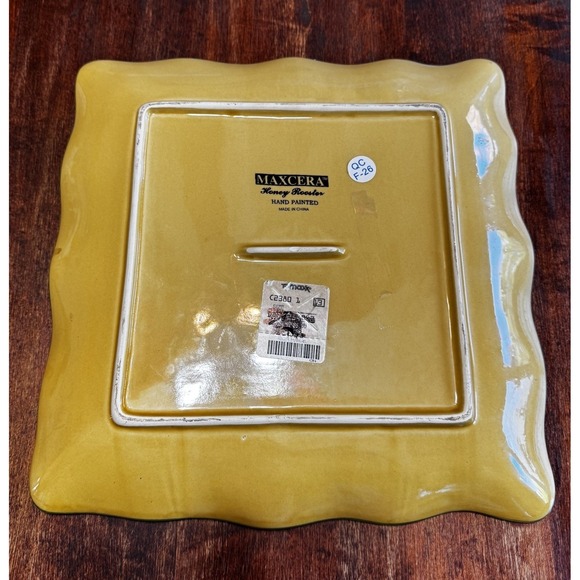 Maxcera "Honey Rooster" 11.5" Serving Platter Hand Painted Excellent Chip Free - Picture 3 of 7